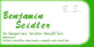 benjamin seidler business card